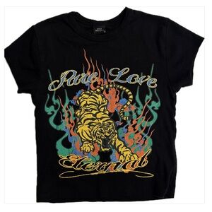 Urban Outfitters Women’s Baby Tee with Tiger Graphic